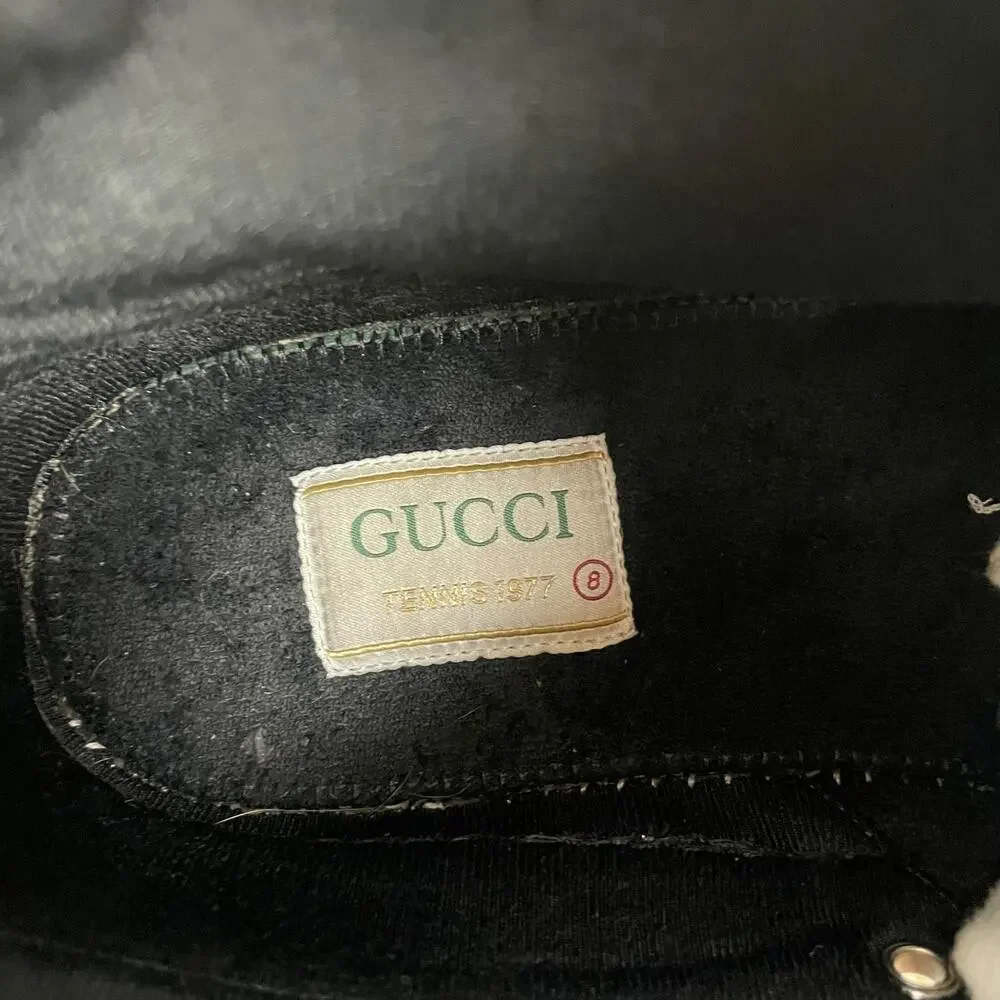 Gucci Off the Grid High Top Sneakers 1977 Tennis Shoes Black Men Size 8/ 8.5